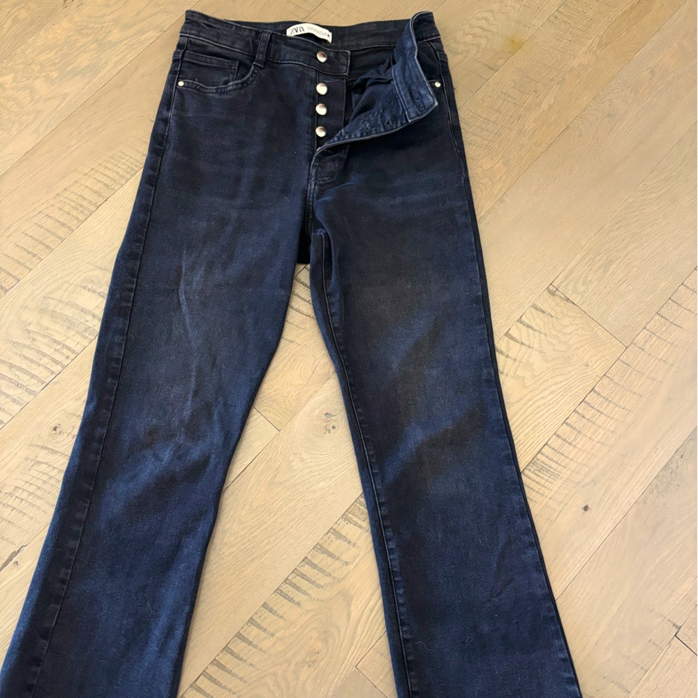 Zara black denim jean